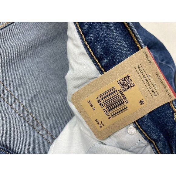 Levi’s Ribcage Straight Ankle Denim Jeans Women Plus Size 24 Blue NWT - Picture 10 of 10